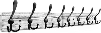 IBosins Wall Mounted Coat Rack, 31.4'' Long, Rustic Wood & Aluminum Coat Rack by IBosins