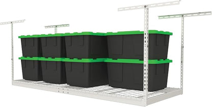 MonsterRax Overhead Garage Storage Racks 3x8’ Ceiling Mounted Shelving - Image 2