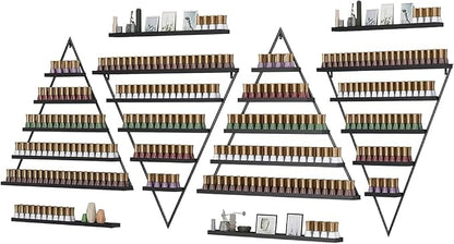 Wall Mounted Shelf Nail Polish Bottle Display Rack, Triangular Essential Oil by Unknown
