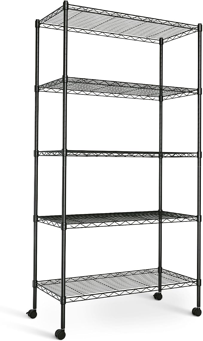 HealSmart Heavy Duty 5-Shelf Storage Shelving Unit, 1250lbs Loading Capacity by HealSmart