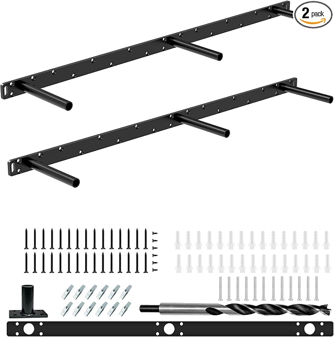 2pcs Floating Shelf Bracket, Solid Steel Support Rods by Emeroll