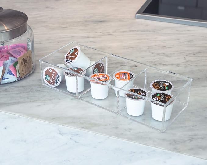 Isaac Jacobs Large 3-Compartment Acrylic Stackable Organizer, Craft Supplies - Image 7