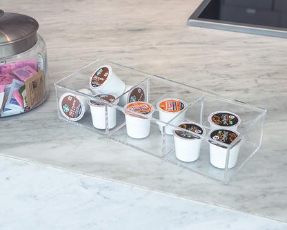 Isaac Jacobs Large 3-Compartment Acrylic Stackable Organizer, Craft Supplies - Image 7