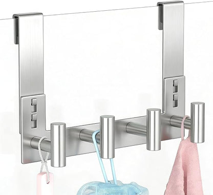 PMMASTO No-Drill Extra Long Shower Hooks, Fits 3/8" Thick Door, Heavy Duty - Image 5