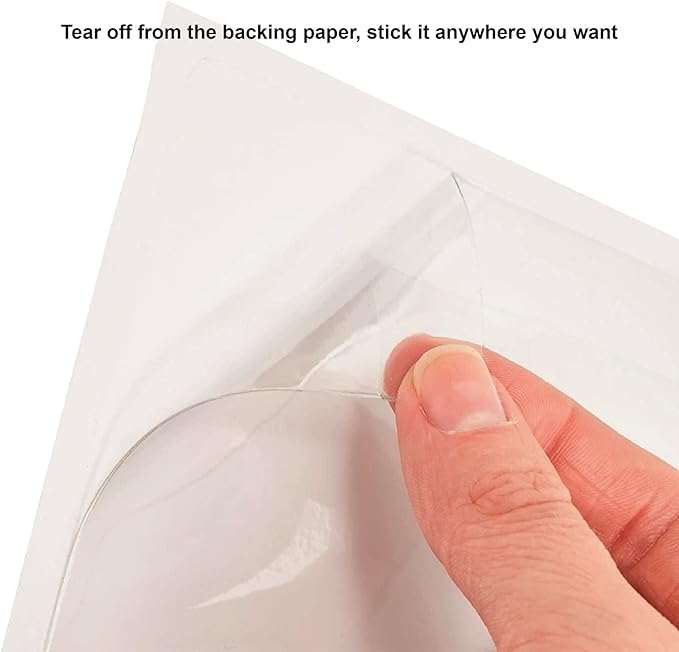 Clear Adhesive 3" x 5" Index Card Pockets, Labels Holders, 50 Pack | Top Open - Image 5