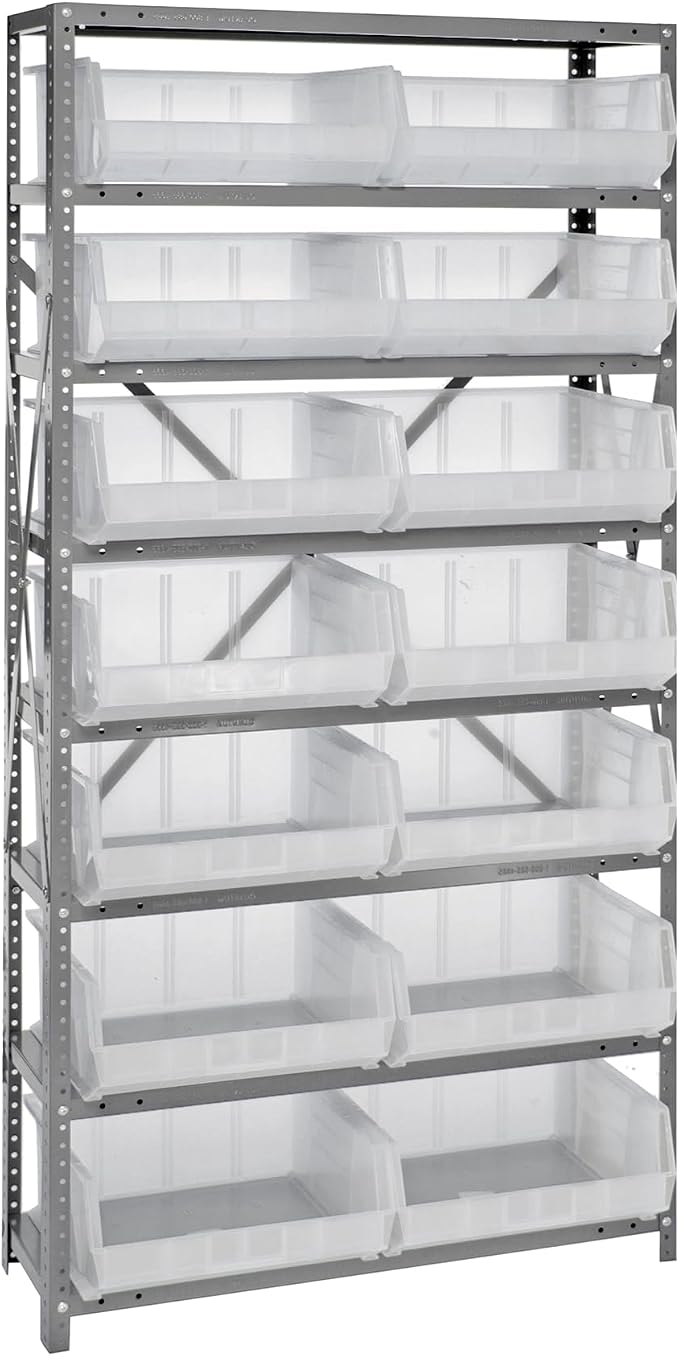 Quantum Storage Systems QSBU-250CL Giant Open Hopper Steel Shelving System by QuantumStorageSystems
