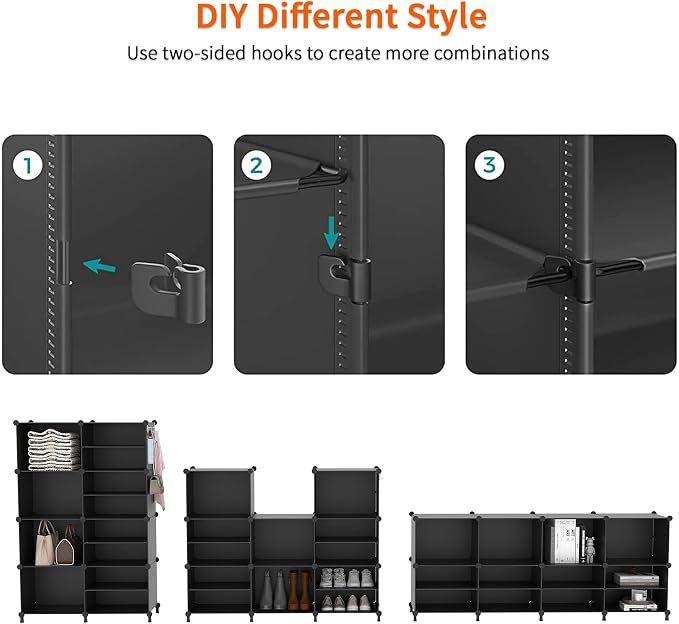 AWTATOS 6 Cube Closet Organizer Storage Shelves - Image 8