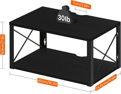 Homode Floating Nightstand, 2 Tier Wall Mounted Nightstand - Image 2