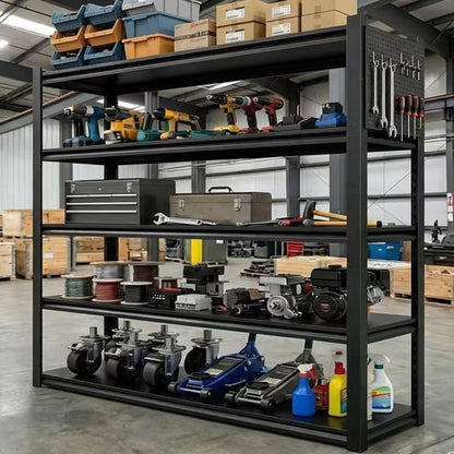 Heavy-Duty Steel Garage Shelving Unit, 600 lbs per Shelf, Adjustable Metal by Unknown