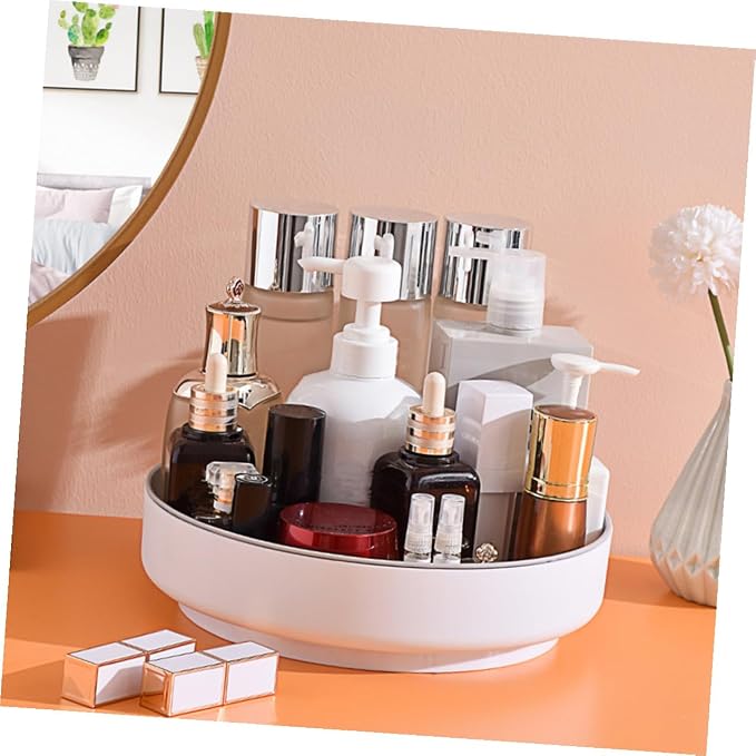 Rotating Cosmetics Organizer Box White, Makeup Holder Suitable - Image 5