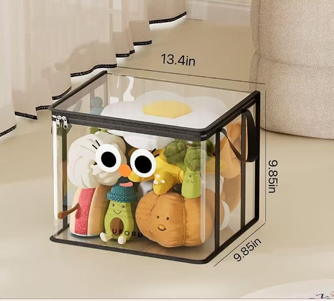 Book Storage Bag, Zippered PVC Plastic Toy Storage Bag, Books And - Image 8