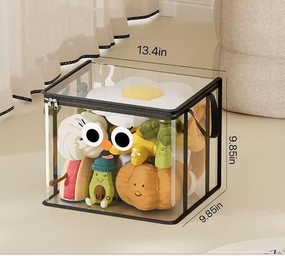 Book Storage Bag, Zippered PVC Plastic Toy Storage Bag, Books And - Image 8
