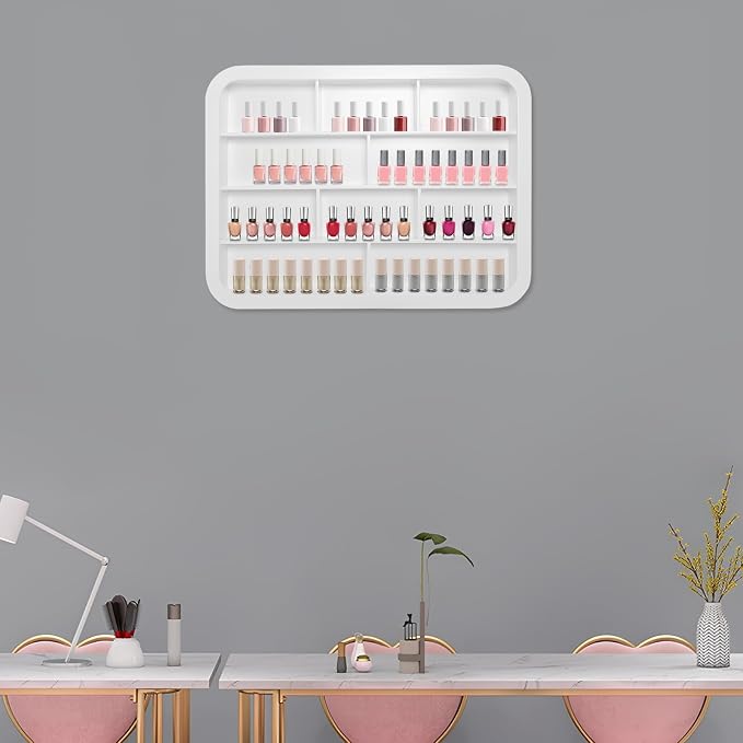 Wall Mounted Nail Polish Racks 4 Tier Hanging Nail Polish Storage Holder - Image 2