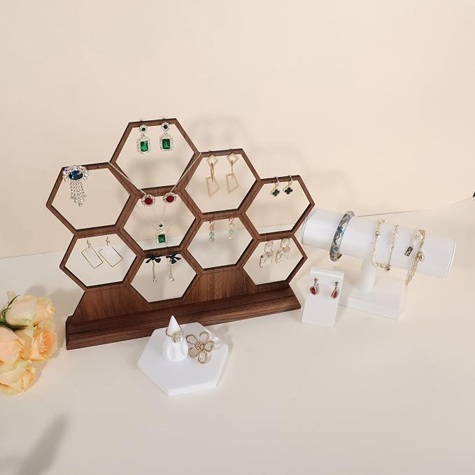 GemeShou hexagonal jewelry earring display stands - Image 7