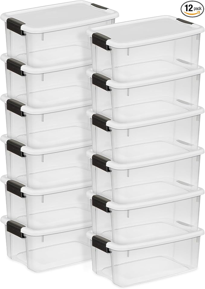 Sterilite 12-Pack Ultra Latching Box, Storage Bins by Sterilite