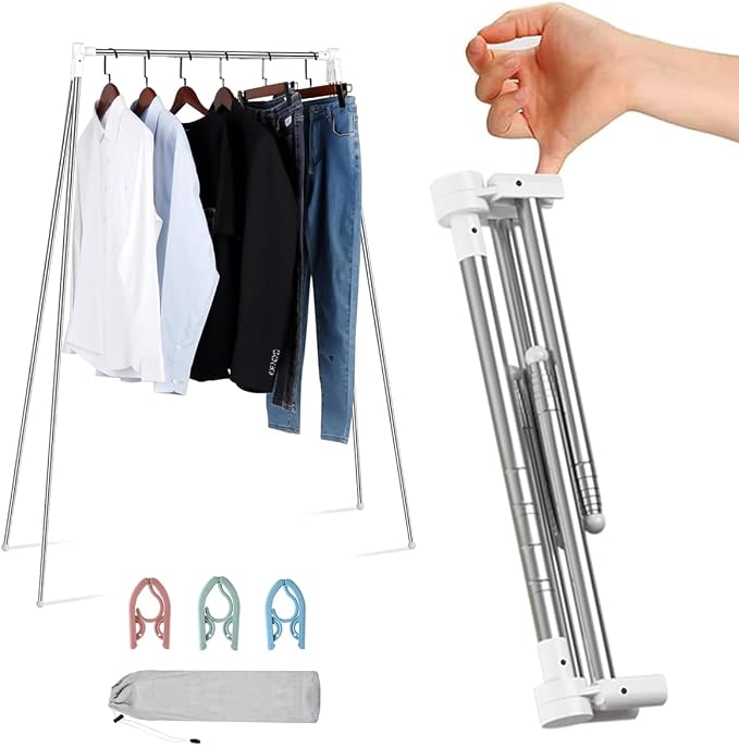 Portable Garment Rack, Folding Clothes Rack, Collapsible Clothing Rack by ANLEBUYUSOfficial