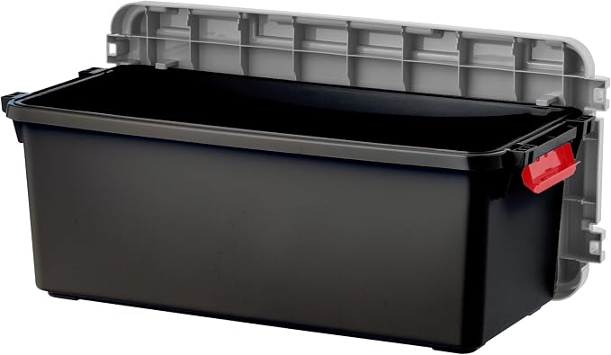 IRIS USA 2 Pack TrailBox, 15 Gallon Lockable Storage Trunk Box, Truck Bed Bin - Image 3