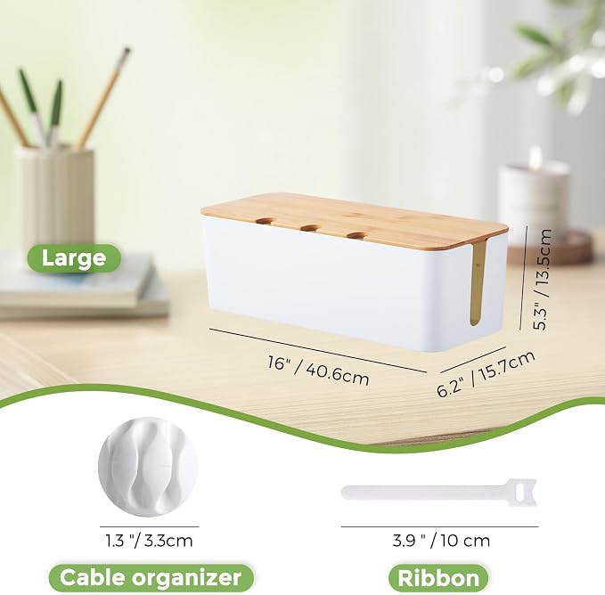 Cable Management Box, Cord Cable Organizer Box - Image 3