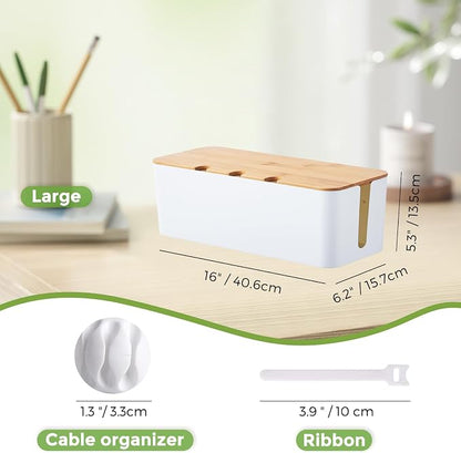 Cable Management Box, Cord Cable Organizer Box - Image 3