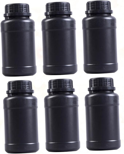 ULTECHNOVO 6pcs Black Hdpe Engineering Storage Bottles Acidproof Lightweight - Image 7