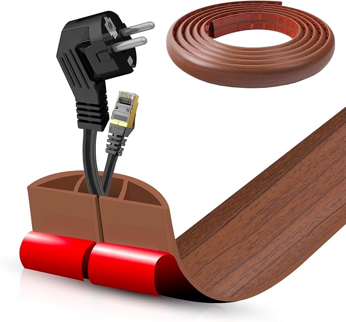 Floor Cord Cover Self Adhesive Cord Hider, 10FT Cable Management, Extension by DBHXXMB-HH