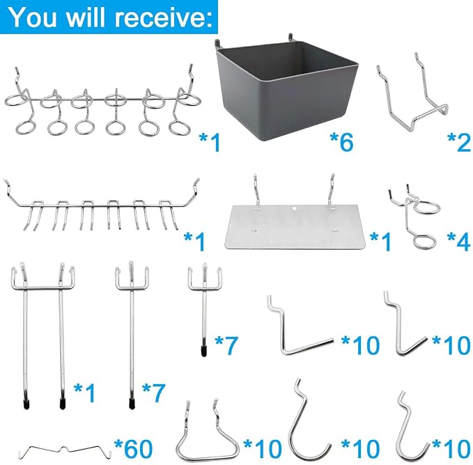 FRIMOONY Pegboard Hooks Assortment - Image 2