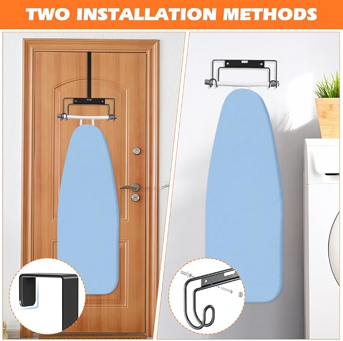 Over The Door Ironing Board Holder, Wall Mount Ironing-Board Hanger - Image 3