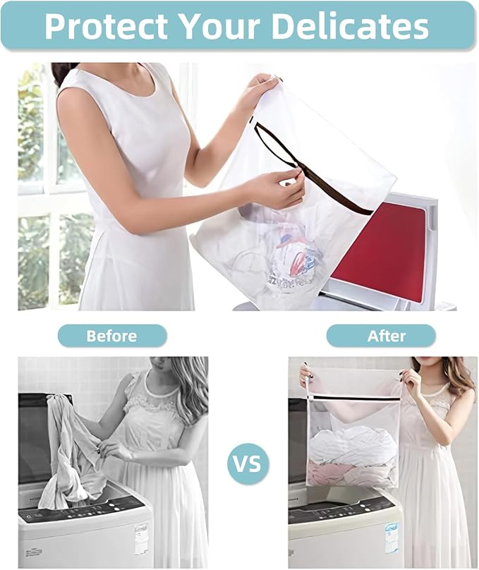 GOGOODA Mesh Laundry Bags for Delicates Durable Protective Wash Bags | Travel - Image 5