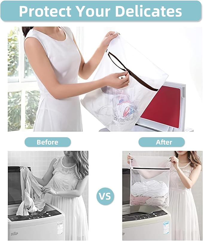 GOGOODA Mesh Laundry Bags for Delicates Durable Protective Wash Bags | Travel - Image 6