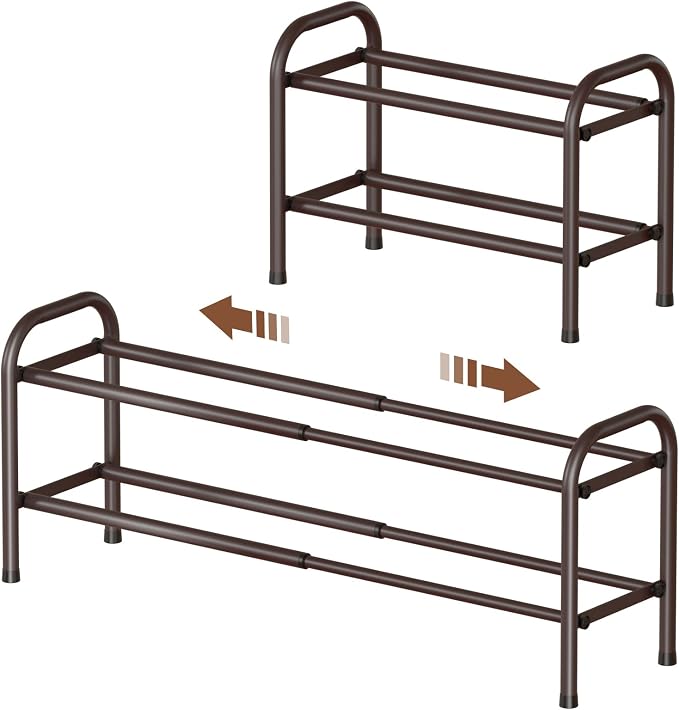 Gonfoam Expandable 2-Tier Shoe Rack by Gonfoam