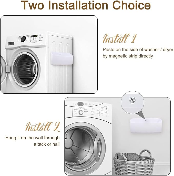 Picowe Magnetic Laundry Storage, Lint Holder Bin - Image 5