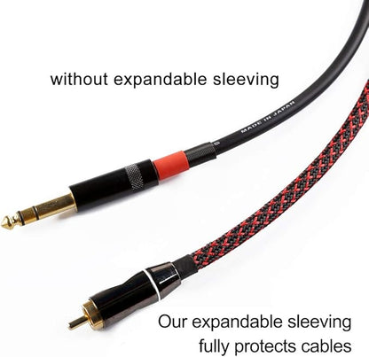 100ft - 3/4 inch PET Expandable Braided Sleeving – BlackRed – Alex Tech Braided - Image 2