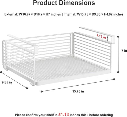 Under Shelf Storage Basket, Hanging Wire Basket - Image 2