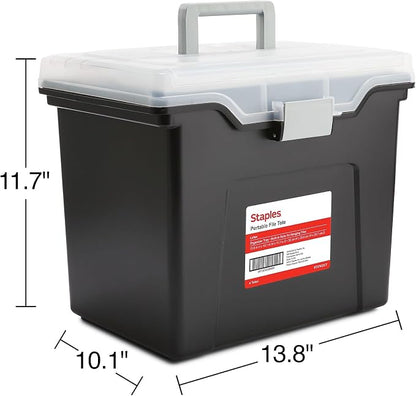 STAPLES File Box Portable Tote, Letter Size, 4/Carton | Lightweight storage tote - Image 6