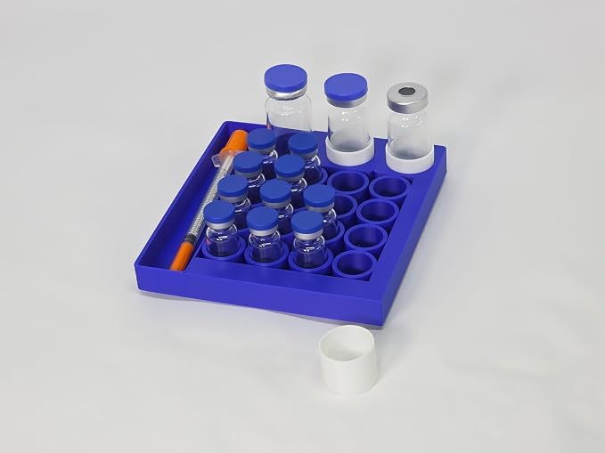 Vial Holder for Refrigerator Use | Home Vial Organizer Tray for Peptide– - Image 6