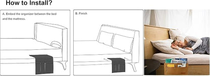 Bedside Caddy, Sofa Caddy, Storage Organizer Pocket - Image 7