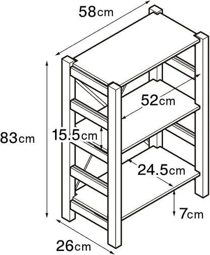 無印良品 MUJI 61182407 Pine Wood Shelf Unit, : 22.8 x 10.2 x 32.7 inches (58 x 2 - Image 2