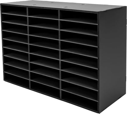 27 Compartments Literature Organizer, Desktop File Sorter Mail Center Paper by pijopang