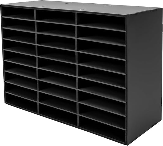 27 Compartments Literature Organizer, Desktop File Sorter Mail Center Paper by pijopang