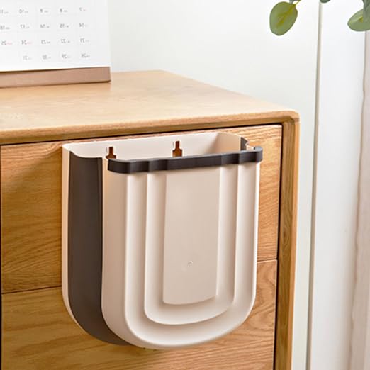 Kitchen Hanging Trash Can, 2.4 Gallon / 9L Collapsible Waste Bin, Small Kitchen - Image 7