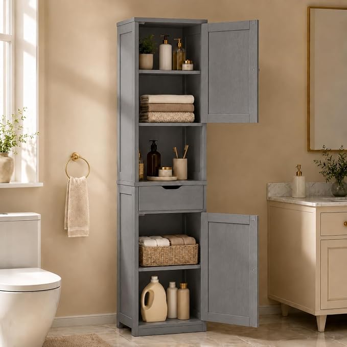 Walsunny Tall Bathroom Storage Cabinet by Walsunny