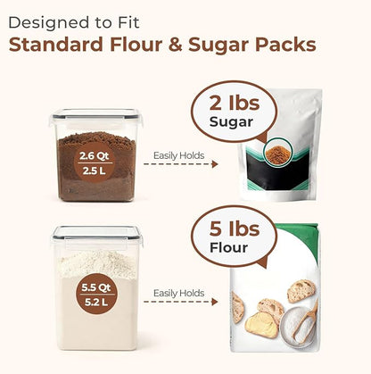 3 PCS Airtight Flour and Sugar Container - Image 3