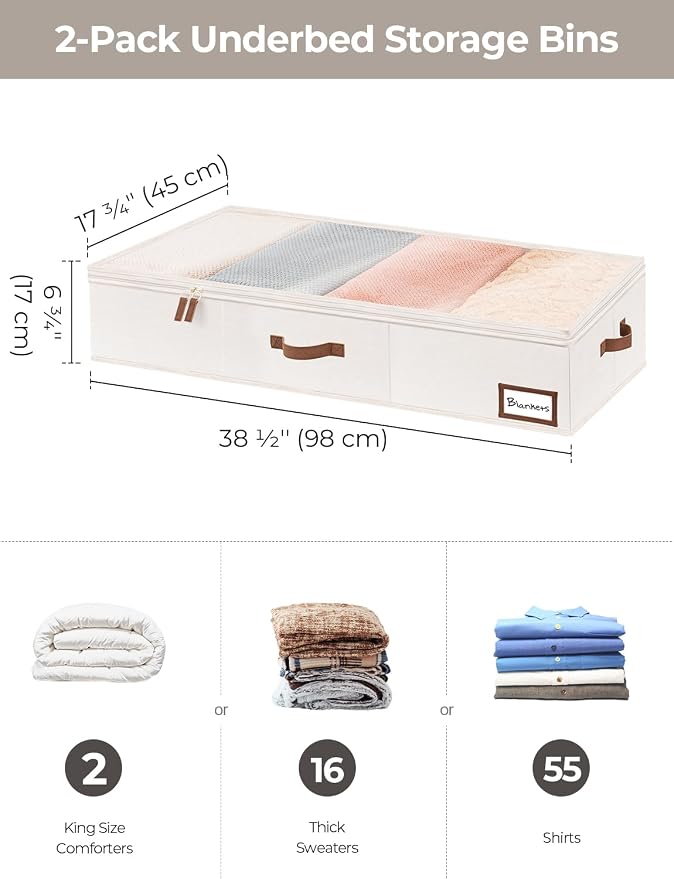 StorageWorks Extra Large Under Bed Storage Containers - Image 2