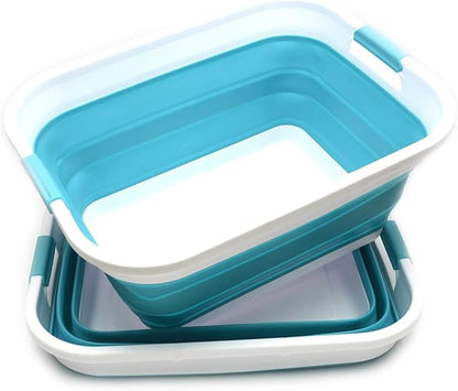 SAMMART Set of 2-41L Collapsible Plastic Laundry Basket-Pop Up Storage by SAMMART