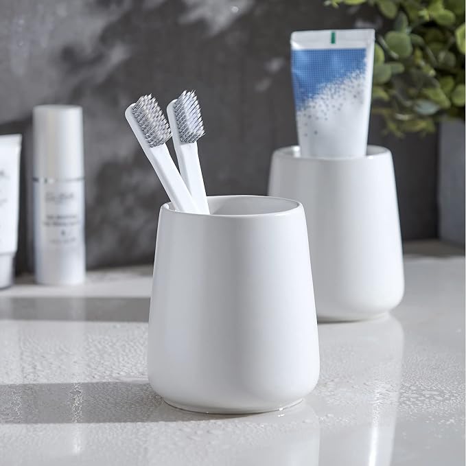 White Toothbrush Holder for Bathroom - Image 5