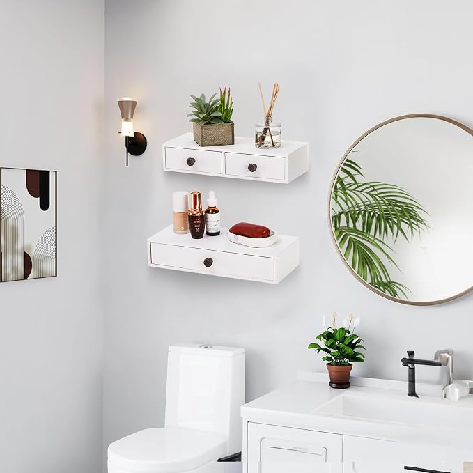 Yesland 2 Packs Space-Saving Floating Nightstand - Image 8