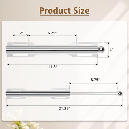 Valet Rod for Closet Pull Out, Standard Retractable closet rod organization rack - Image 2