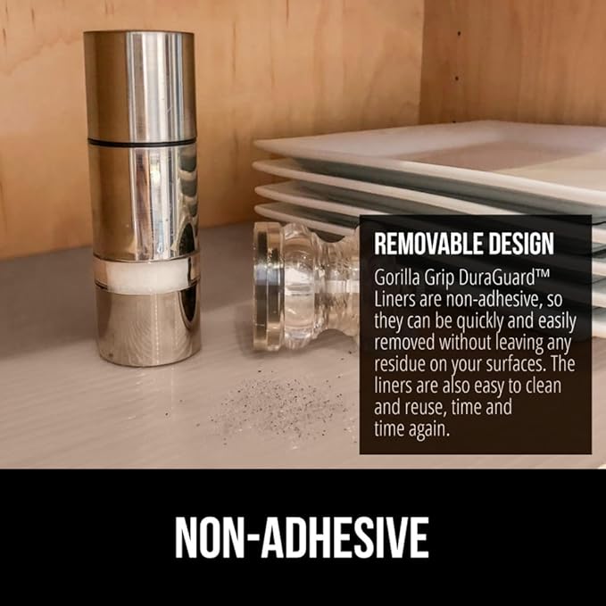 GORILLA GRIP DuraGuard Shelf Liner, 17.5x20 Non-Adhesive Cabinet Liners - Image 5
