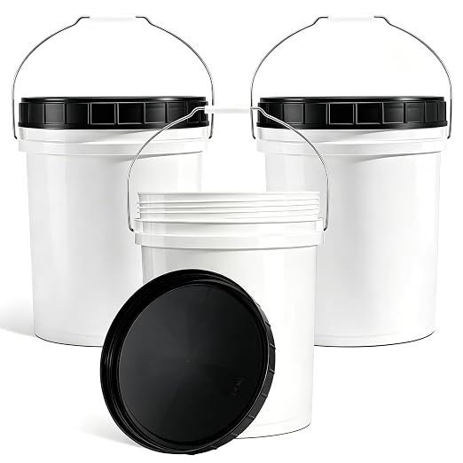 DEMORA 5 Gallon Food Grade Plastic Bucket by DEMORA