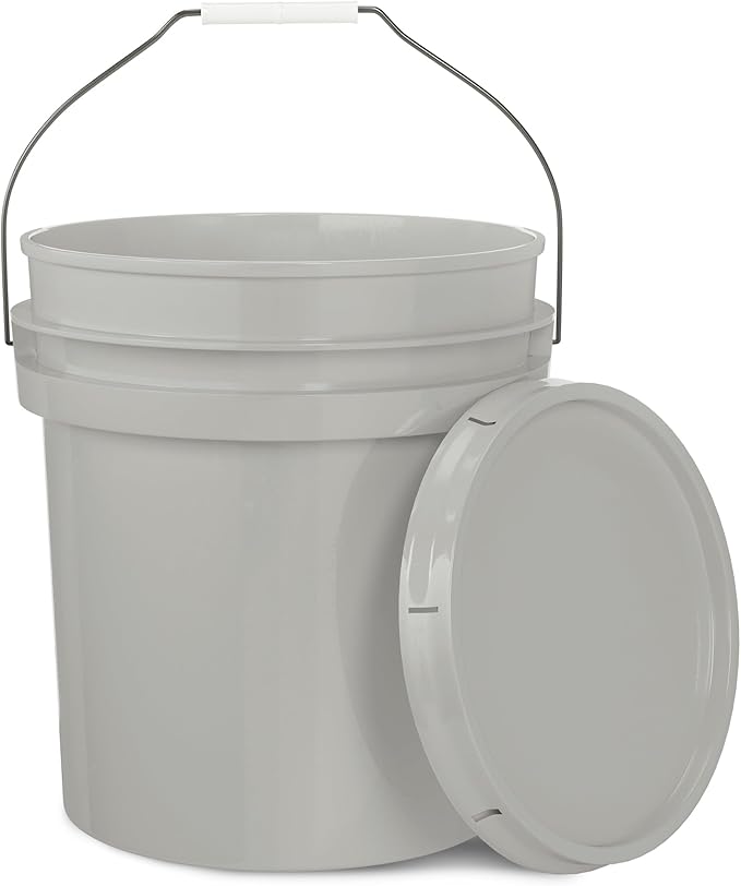 5-Gallon Grey Bucket Pail Container by EconoHome